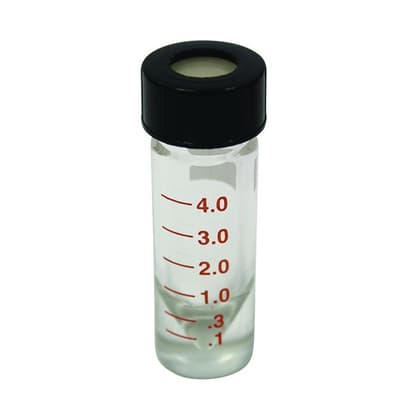 Chromatography Research Supplies 5.0 mL Mini Reaction Vial w/ Cap and Liner (12/pk)
